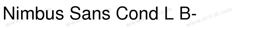 Nimbus Sans Cond L B字体转换
